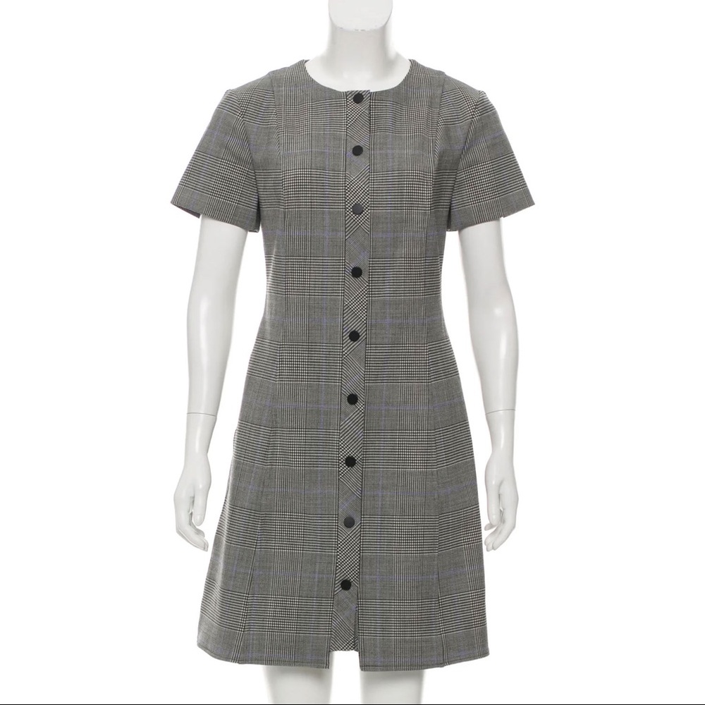 Theory Plaid Shift Dress Size Medium